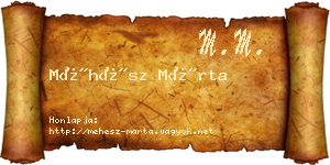 Méhész Márta névjegykártya